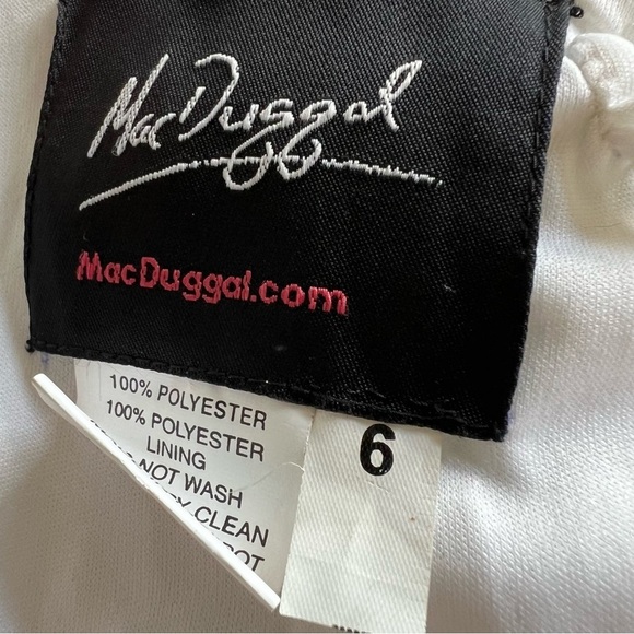 Mac Duggal Sequin One Shoulder High Low Dress Gown - Picture 14 of 16